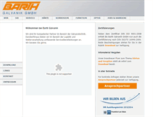 Tablet Screenshot of barth-galvanik.de
